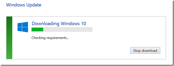 Downloading Windows 10